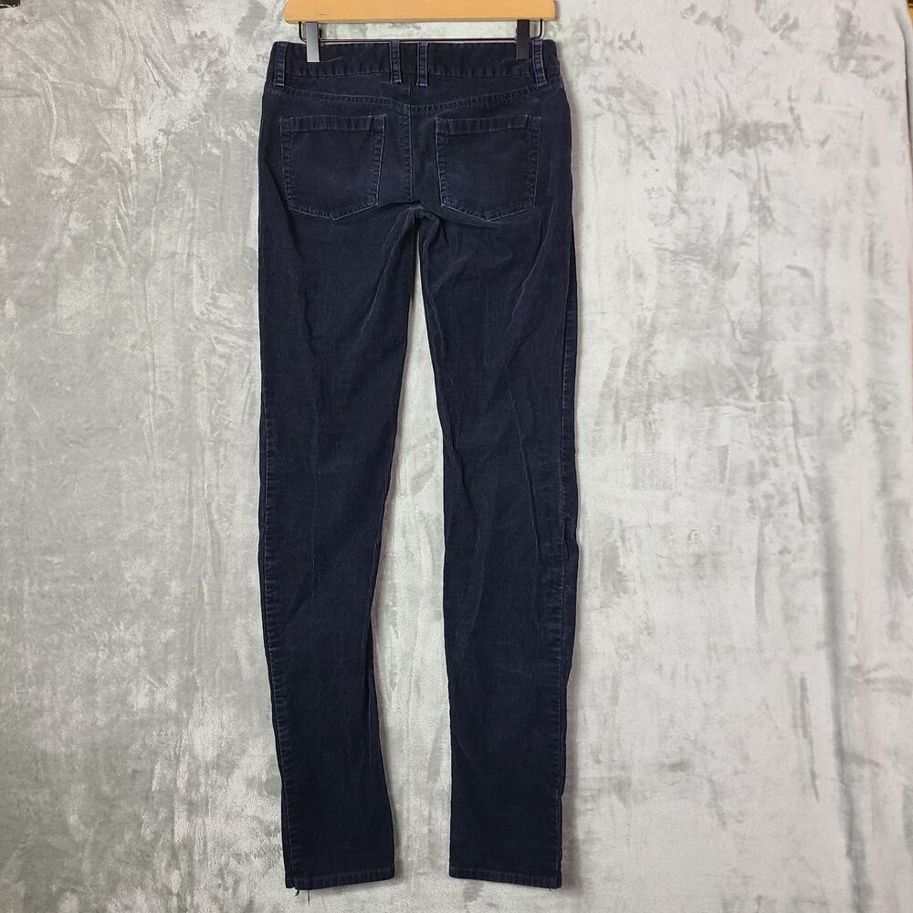 J Crew Favorite Fit Black Corduroy Pants Low Rise Skinny Fit Retro 90s Size 0T - Picture 5 of 15
